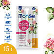 Monge Gift Skin - Лакомство для кошек &quot;Мягкие палочки&quot; со свежей треской и красным клевером для здоровой кожи