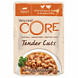 CORE TENDER CUTS - Нарезка из курицы с индейкой в соусе для кошек, пауч