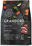 Grandorf Fresh Duck & Sweet Potato Adult Mini (28/17) - Беззерновой корм с живыми пробиотиками утка с бататом для собак мелких пород