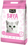 Kit Cat Soya Clump Soybean Litter Strawberry - соевый биоразлагаемый комкующийся наполнитель с ароматом клубники
