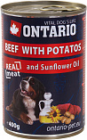 ONTARIO Beef with Potatos - Консервы &quot;Онтарио Говядина и Картофель&quot; для взрослых собак