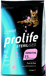 Prolife Sterilised Sensitive Pork & Rice (33/16,5) - &quot;Пролайф Сенсетив&quot; свинина с рисом для серилизованных кошек