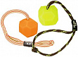 JULIUS-K9 Neon (fluoreszierender) IDC Ball - Флуоресцентный мяч на веревке с ручкой для собак, жесткий
