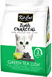 Kit Cat Zeolite Charcoal Green Tea Lush - цеолитовый комкующийся наполнитель с ароматом зеленого чая