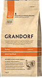 Grandorf Turkey & Rice Adult Sterilized (37/11) - корм с индейкой и рисом для пожилых, кастрированных и склонных к полноте кошек
