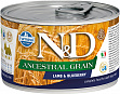 FARMINA N&D Ancestral Grain - Ягненок и черника низкозерновой для собак мелких пород