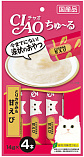 Inaba Ciao Churu - Куриное филе с креветкой для кошек, 14 гр х 4 шт