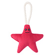 Mr.Kranch - игрушка для собак мелких и средних пород "Звездочка" с канатом и пищалкой