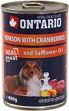 ONTARIO Venison with Cranberries - Консервы &quot;Онтарио Оленина и Клюква&quot; для взрослых собак
