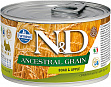 FARMINA N&D Ancestral Grain - консервы кабан и яблоко низкозерновые для собак мелких пород