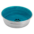 Mr.Kranch - Миска из нержавеющей стали с керамическим покрытием Cyclo, нескользящее основание, голубая